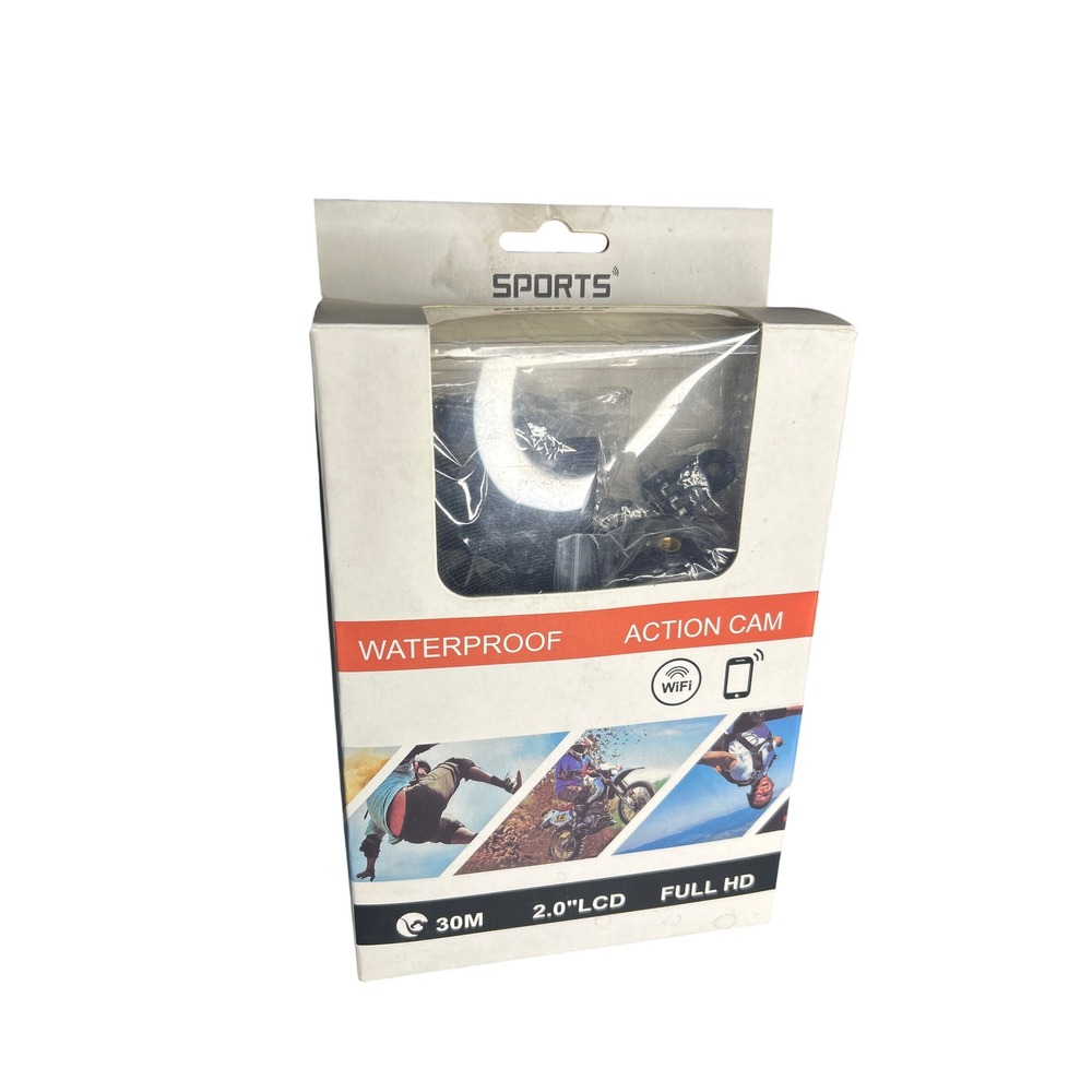 Sports Waterproof Action Cam Full HD 1080P WiFi 2.0 Inch LCD 30M Black